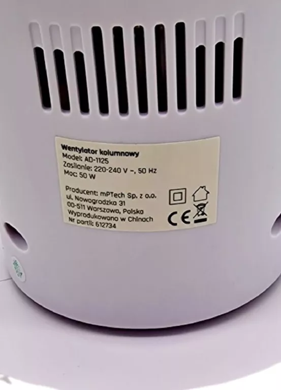 WENTYLATOR KOLUMNOWY HOFFEN TOWER FAN AD-1125