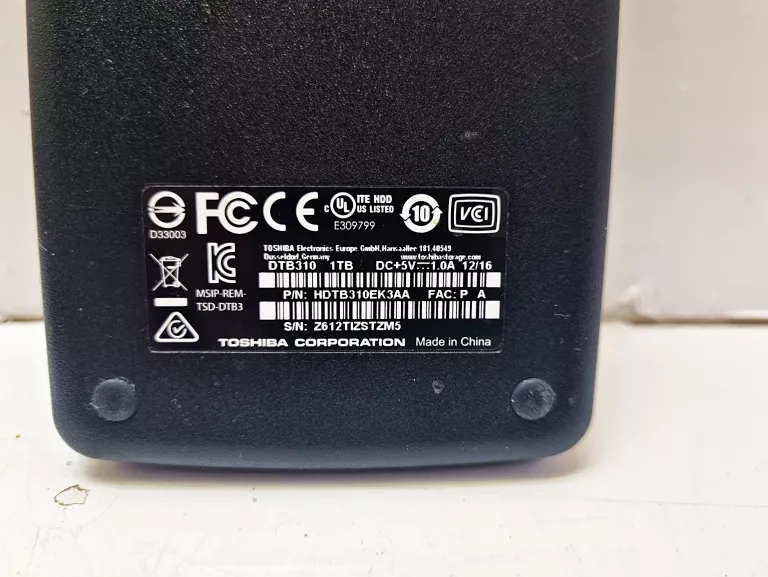 DYSK ZEWNĘTRZNY TOSHIBA DTB310 1TB + KABEL