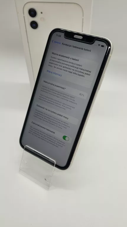 APPLE IPHONE 11 BIAŁY 64GB BAT. 82%