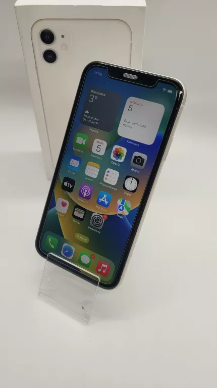 APPLE IPHONE 11 BIAŁY 64GB BAT. 82%