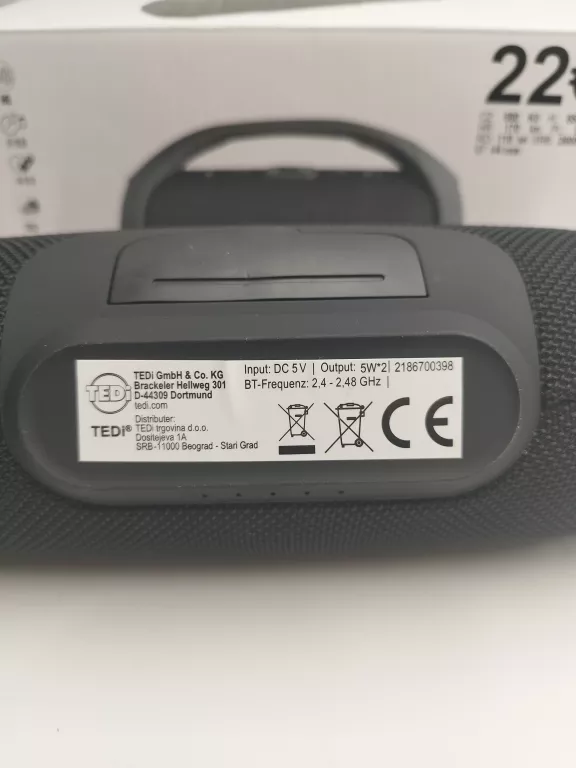 GŁOŚNIK TEDI BLUETOOTH LAUTSPRECHER