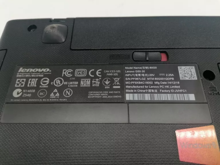 LAPTOP LENOVO G50-30  KOMPLET