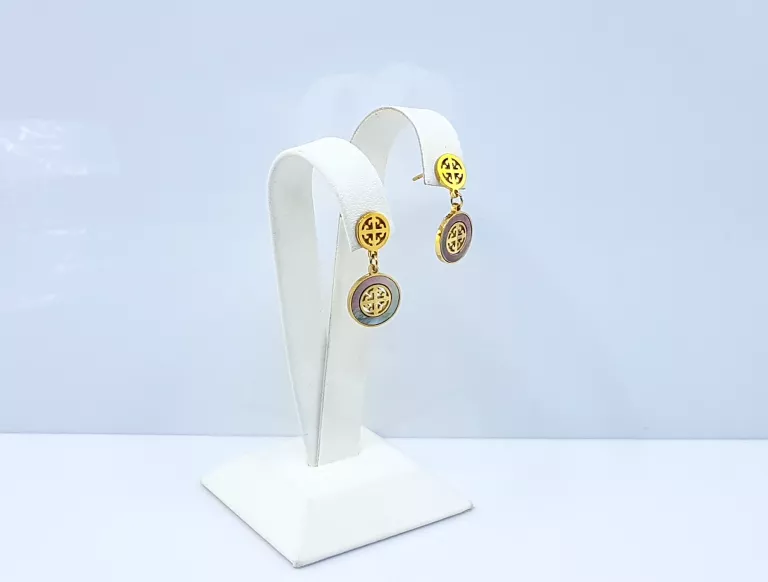 KOLCZYKI STAL POZŁACANA SZTYFT WISZĄCE