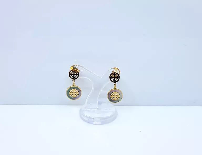 KOLCZYKI STAL POZŁACANA SZTYFT WISZĄCE