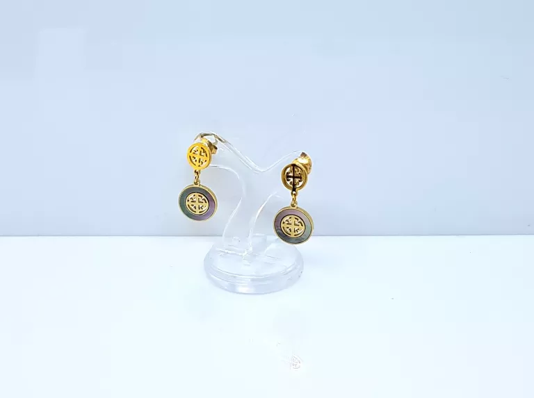 KOLCZYKI STAL POZŁACANA SZTYFT WISZĄCE