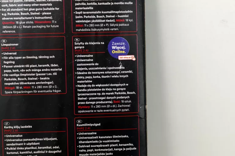 LASKI KLEJ NA GORĄCO BEZBARWNY UNI PARKSIDE 11MM