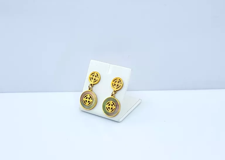 KOLCZYKI STAL POZŁACANA SZTYFT WISZĄCE