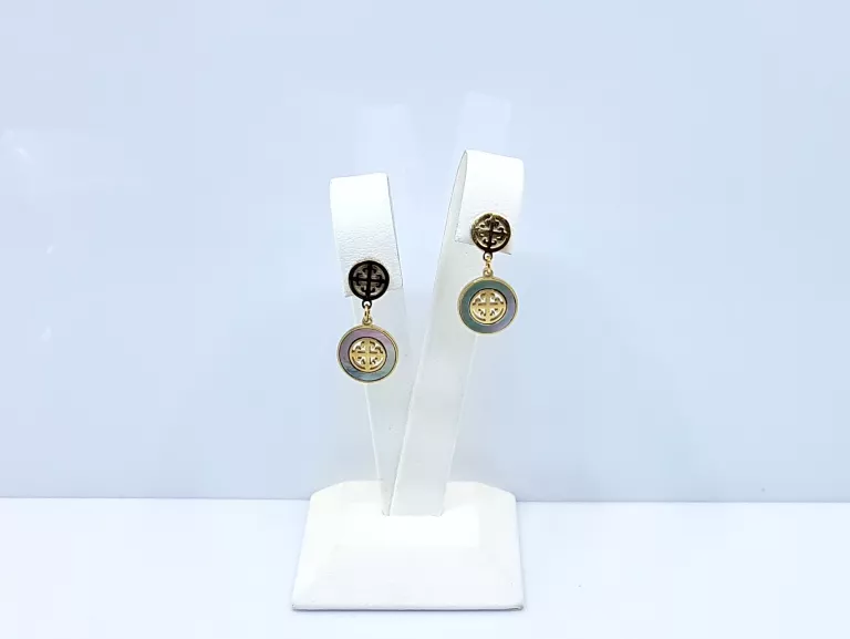 KOLCZYKI STAL POZŁACANA SZTYFT WISZĄCE