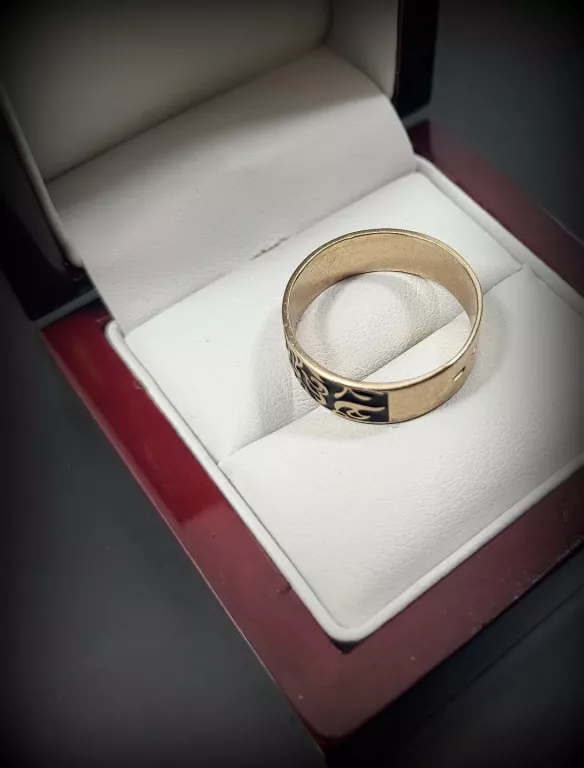 PIĘKNA ZŁOTA OBRĄCZKA ARABSKIE WZORY ! 585 4.12G