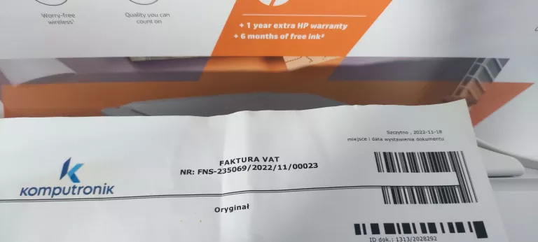 DRUKARKA HP 2710E PUDELKO GWARANCJA