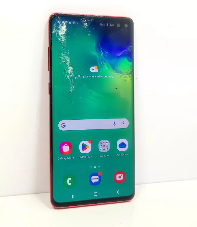 TELEFON SAMSUNG GALAXY S10+8/128 CZERWONY PĘKNIĘT