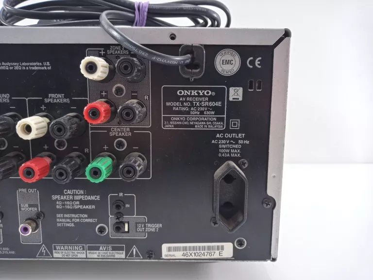 AMPLITUNER ONKYO TX SR604E