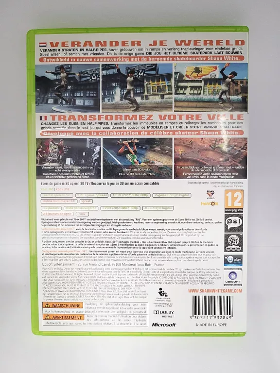 GRA XBOX 360 SHAUN WHITE SKATEBOARDING