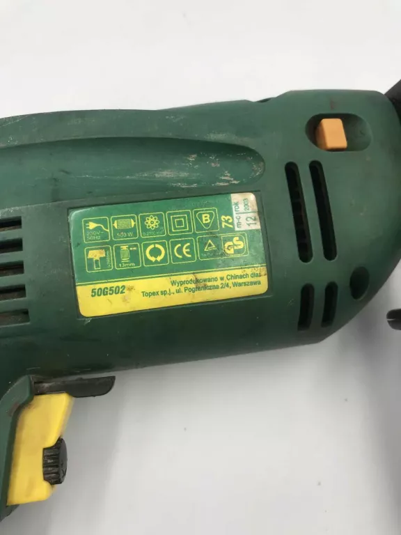 WIERTARKA TOPEX 500W 50G502 OPIS!!!