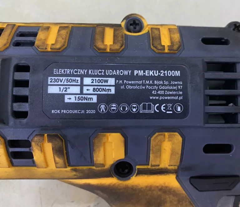 ELEKTRYCZNY KLUCZ UDAROWY POWERMAT PM-EKU-2100M K