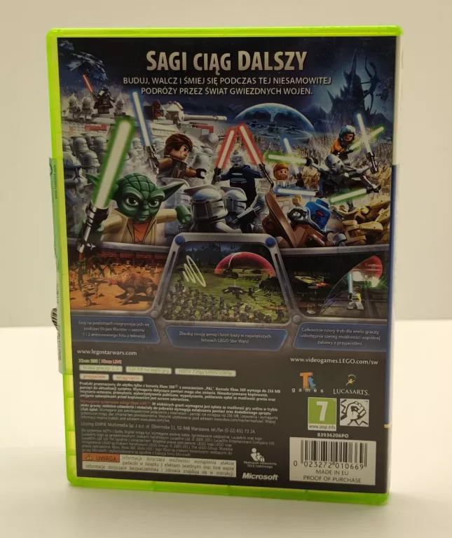 GRA XBOX 360 LEGO STAR WARS 3 WOJNY KLONÓW