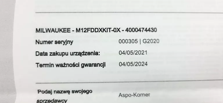 WIERTARKO WKRĘTARKA MILWAUKEE M12 FDDXKIT-202X KP