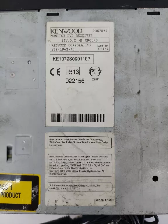 RADIO 2 - DIN KENWOOD DDX7025