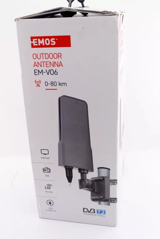 ANTENA ZEWNĘTRZNA EMOS EM-VO6 0-80 KM DVB-T2