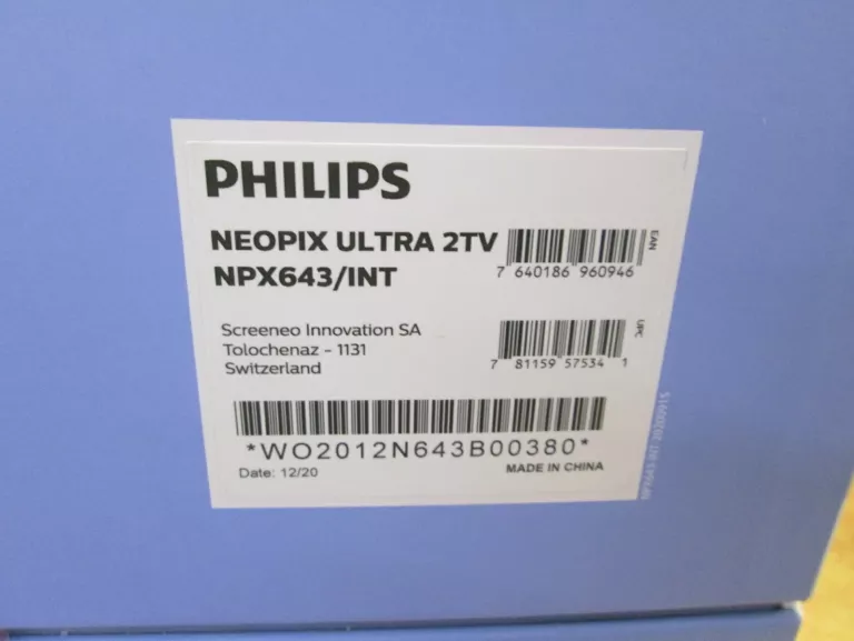 PROJEKTOR LCD PHILIPS NEOPIX ULTRA 2TV NPX643/INT