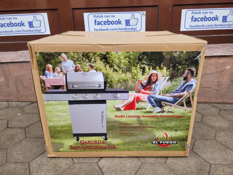 GRILL GAZOWY EL FUEGO SAN ANTONIO 3+1 10,9 KW