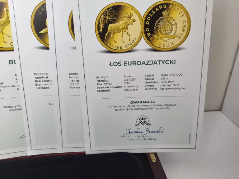 KOLEKCJA MONET 7 CUDÓW POLSKI PR999 CERTYFIKAT