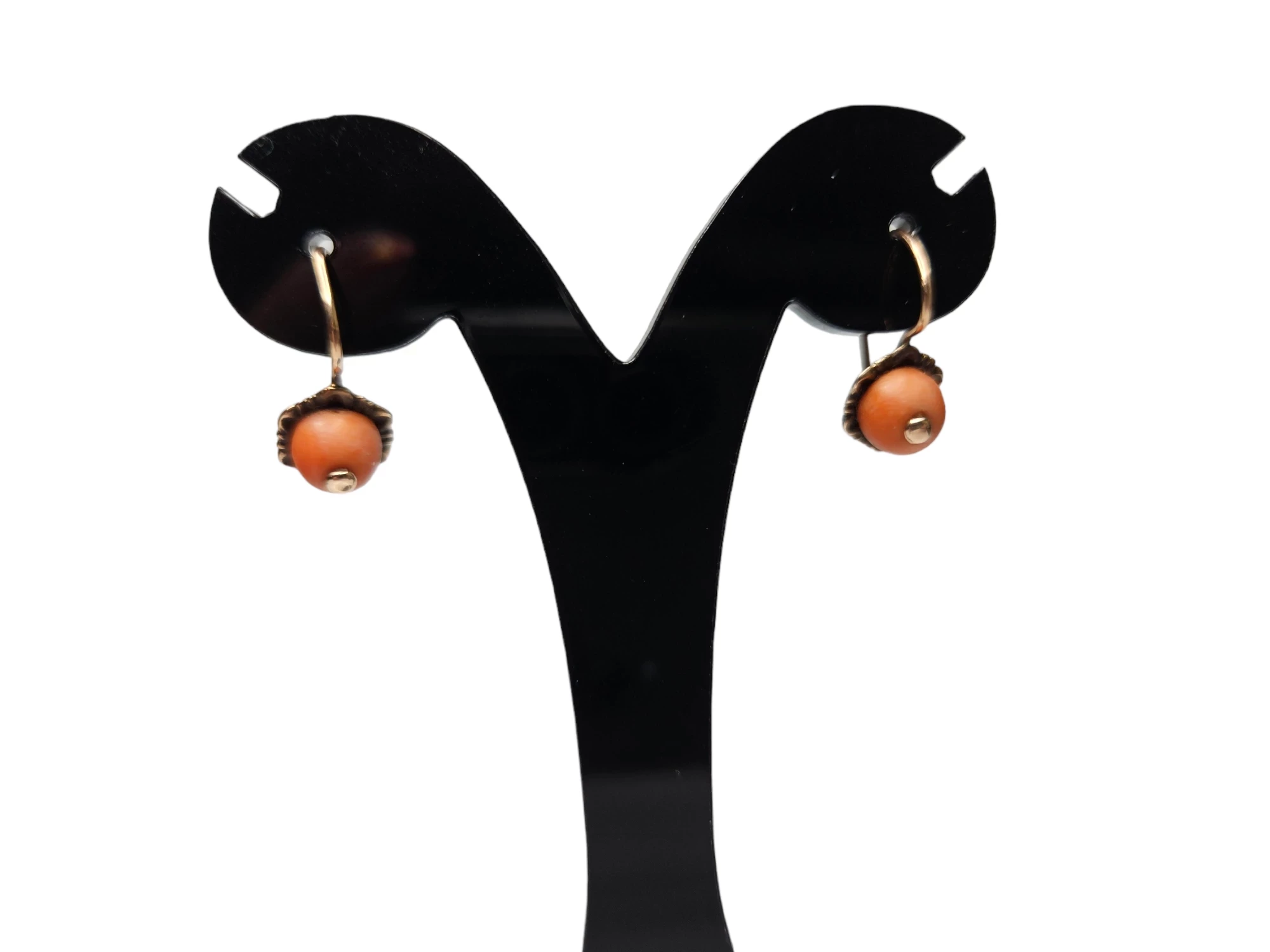 zlote-kolczyki-z-koralem-191g-333-stan-uzywany