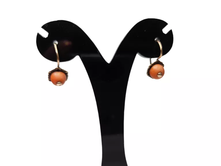 zlote-kolczyki-z-koralem-191g-333-stan-uzywany