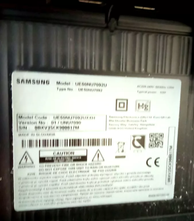 TELEWIZOR LED SAMSUNG UE50NU7092UXXH 50" 4K UHD