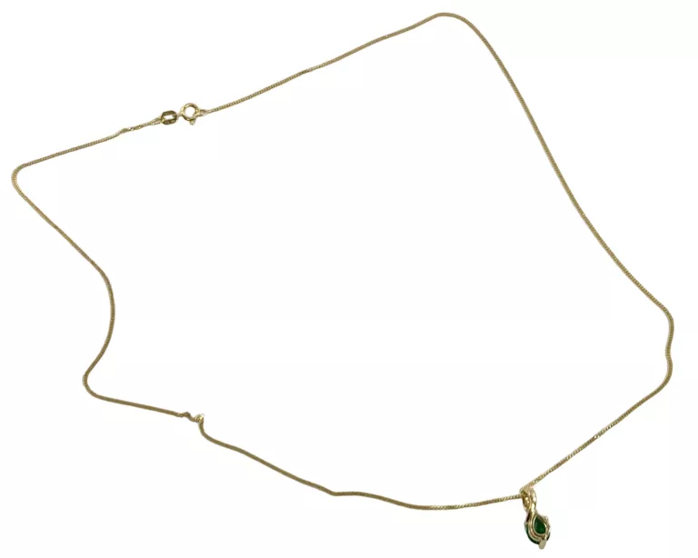 ZŁOTY ŁAŃCUSZEK 375 1,68G Z ZAWIESZKĄ DŁ 45 CM