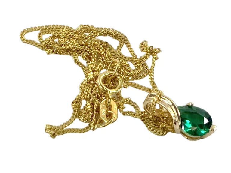 ZŁOTY ŁAŃCUSZEK 375 1,68G Z ZAWIESZKĄ DŁ 45 CM