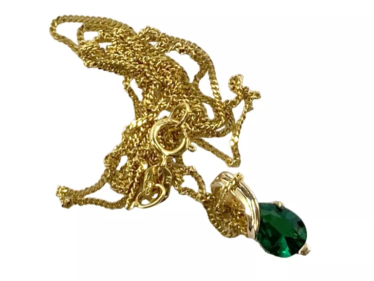 ZŁOTY ŁAŃCUSZEK 375 1,68G Z ZAWIESZKĄ DŁ 45 CM