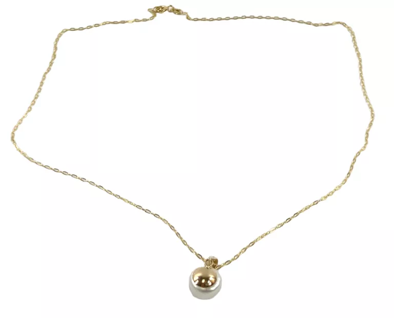 ZOTY ŁAŃCUSZEK 375 2,64G Z PERŁĄ DŁUGOŚĆ 45 CM