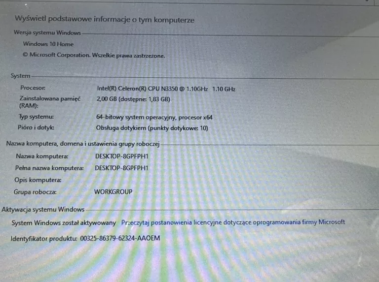LAPTOP LENOVO YOGA 310-11IAP 32GB/2GB!