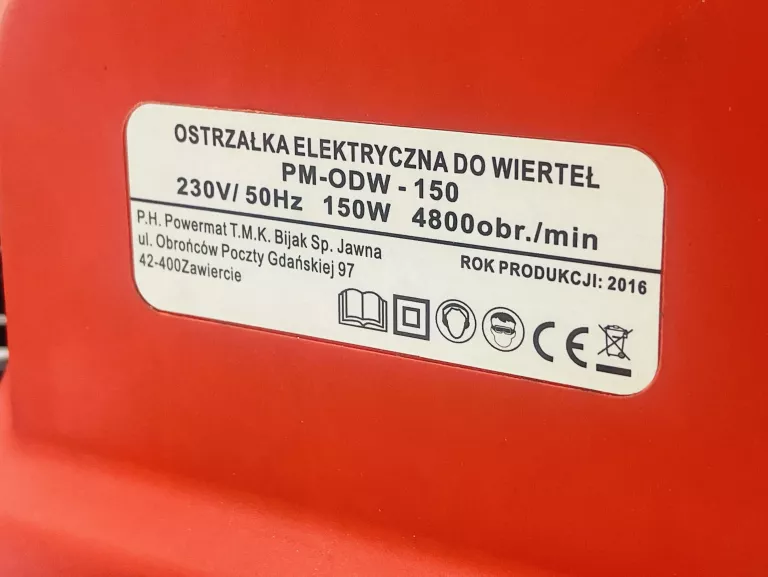 ELEKTRYCZNA OSTRZAŁKA DO WIERTEŁ POWERMAT PM-ODW-