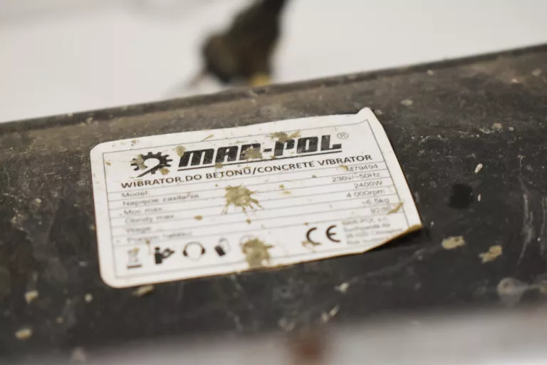 ZAGĘSZCZARKA WIBRATOR DO BETONU MAR-POL M79494