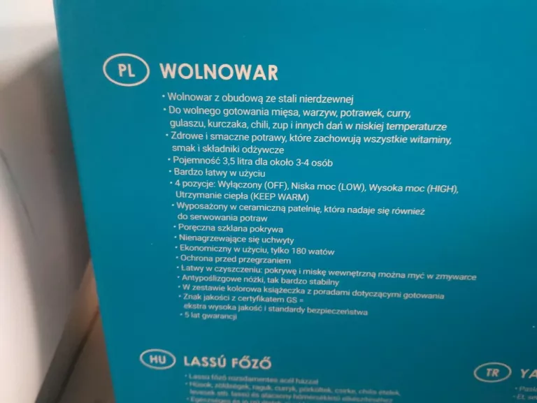 WOLNOWAR BESTRON ASC350 3,5L – ŁATWE I ZDROWE GOTOWANIE DLA CAŁEJ RODZINY