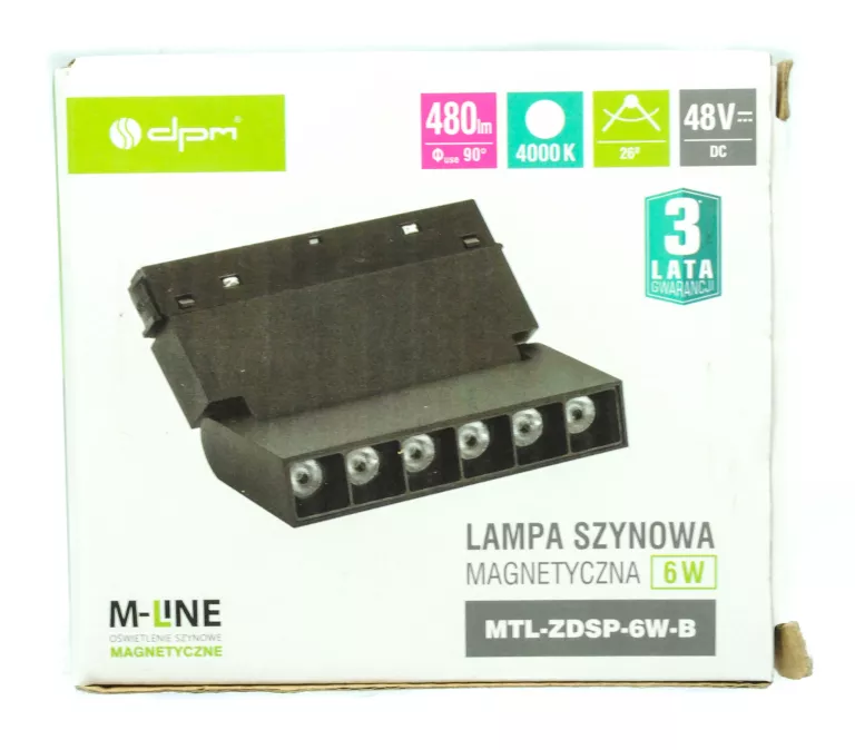 REFLEKTOR SZYNOWY M-LINE CZARNY 1F 480 LM LED DPM