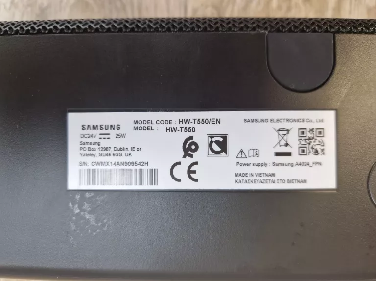 SOUNDBAR SAMSUNG HW-T550/EN
