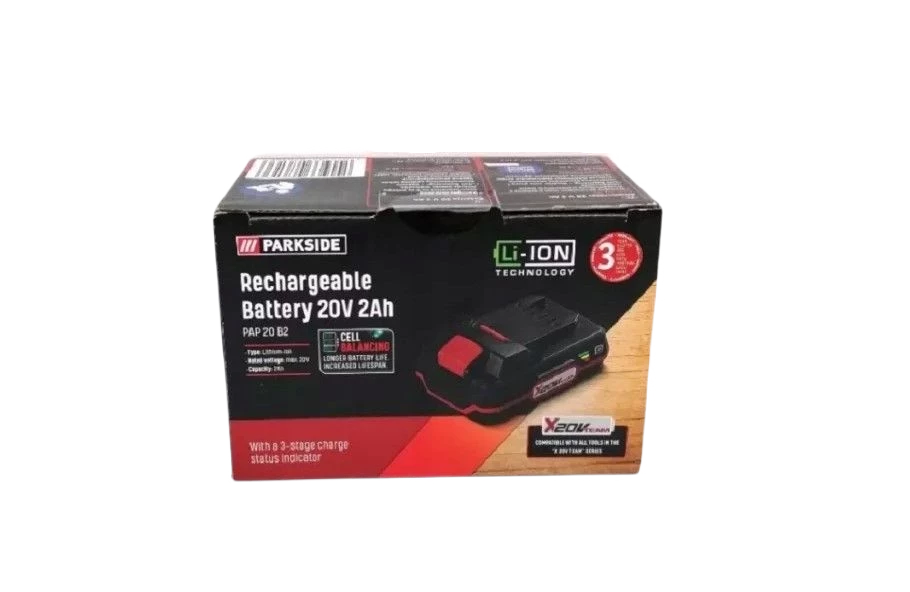 Parkside Rechargeable 20V 2Ah Li-ion Battery 3 Stage Charge Status