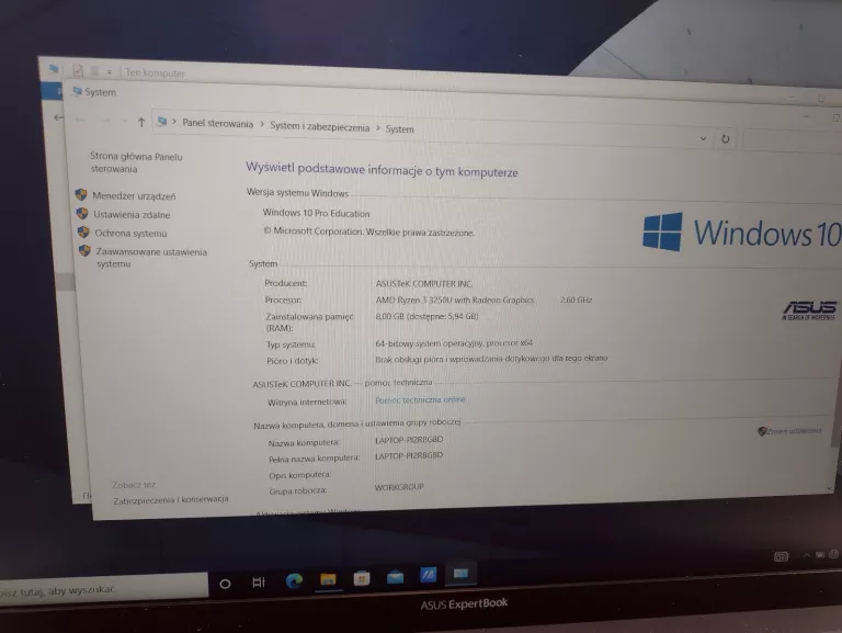 LAPTOP ASUS EXPERTBOOK JAK NOWY