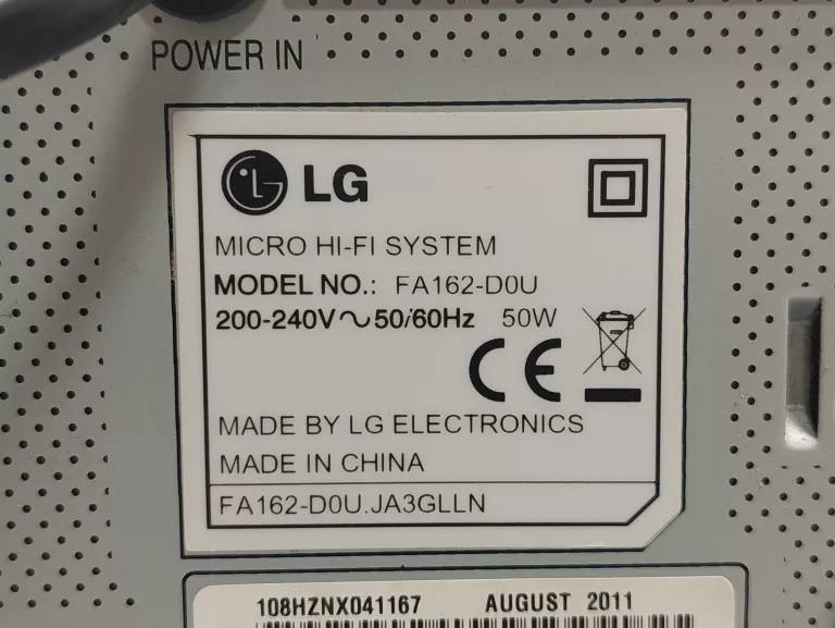 MINI WIEZA LG FA162-DOJ 2 GŁOSNIKI