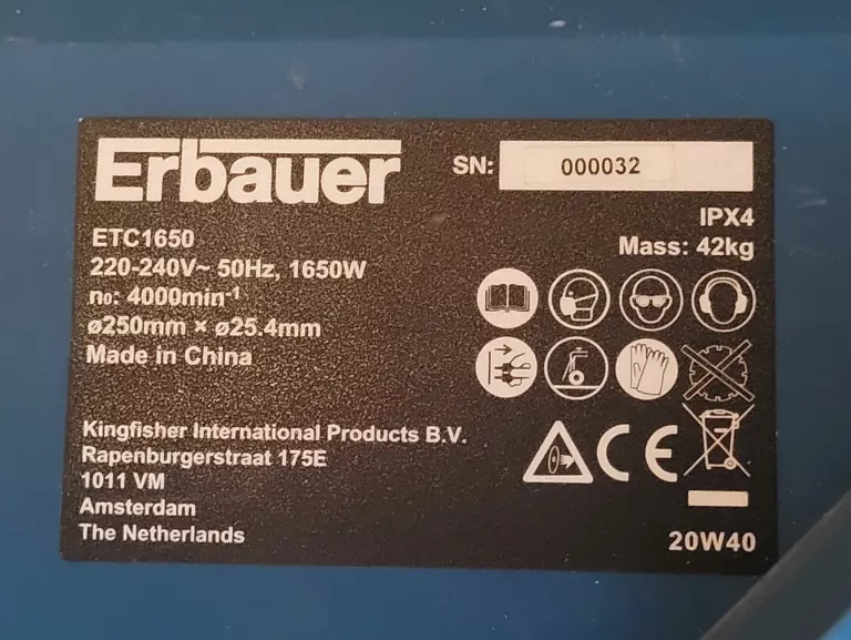 ERBAUER PRZYCINARKA DO GLAZURY 1650W ETC1650