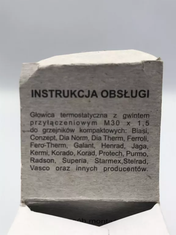 GŁOWICA TERMOSTATYCZNA 30X1/5 V VIESSMANN
