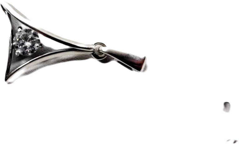 SREBRO 925 TRÓJKĄTNA ZAWIESZKA Z CYRKONIĄ 2,8G