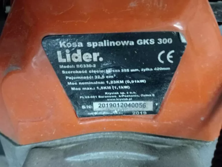 KOSA SPALINOWA PODKASZARKA LIDER GKS300
