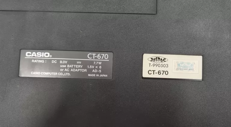 KEYBOARD CASIO CT-670 + STOJAK BRAK ZASILACZA