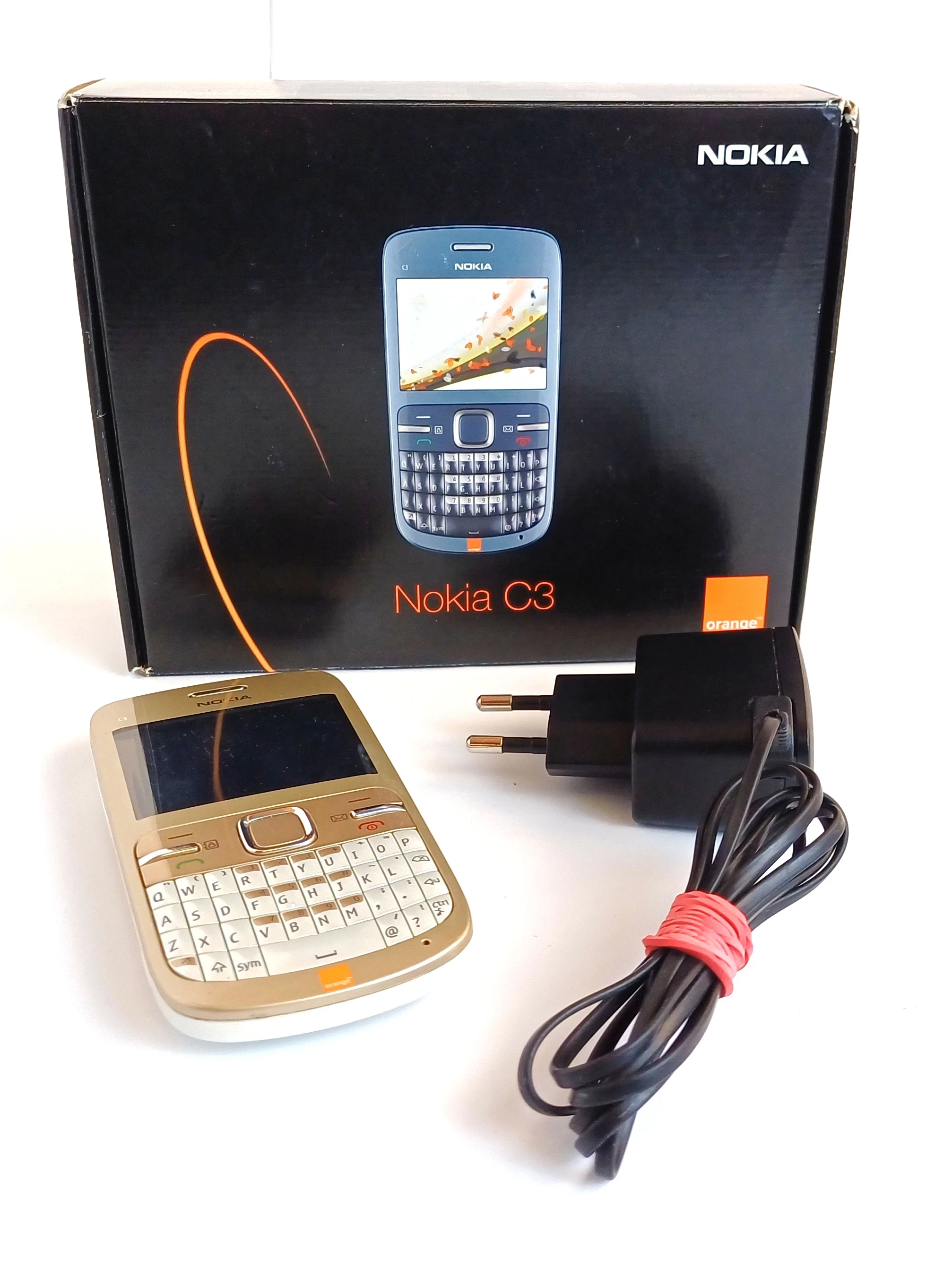 telefon-nokia-c3-orange-komplet-stan-uzywany