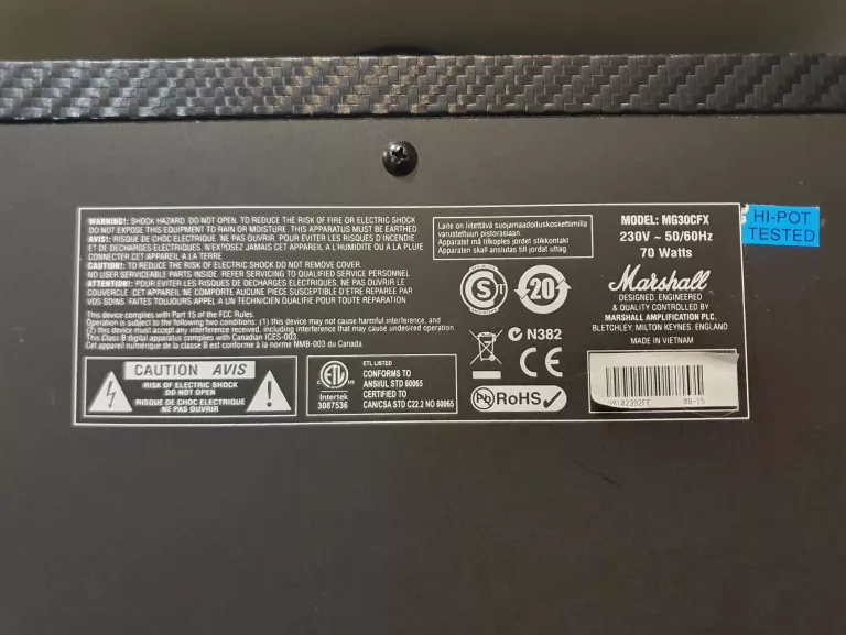 WZMACNIACZ GITAROWY MARSHALL MG30 CFX