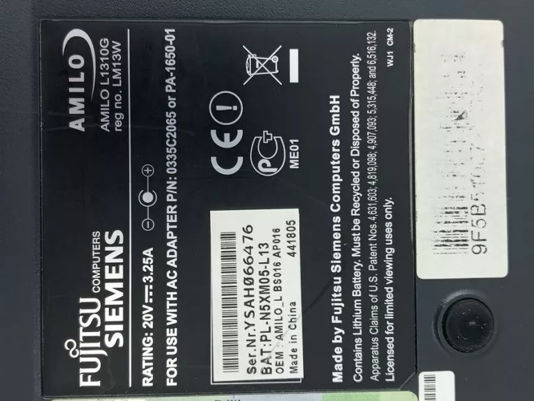 FUJITSU SIEMENS AMILO L1310G STAN NIEZNANY